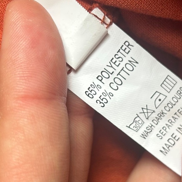 Casual Orange Cropped Pants Elastic Drawstring Waist XXL - Picture 3 of 7